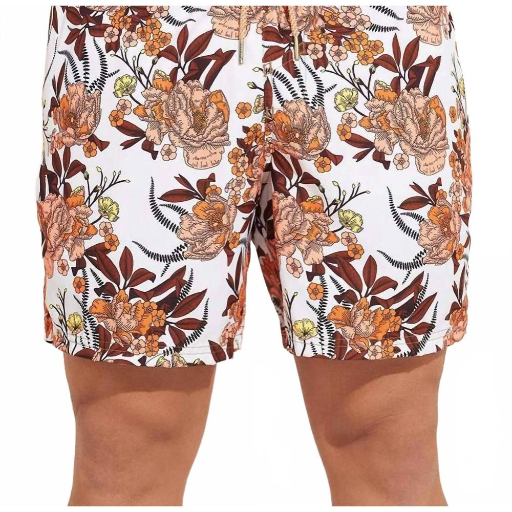 NEW MAAJI men's cremon sailor swim trunks in white